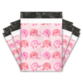 10x13 Pink Elephant Designer Poly Mailers Shipping Envelopes Premium Printed Bags