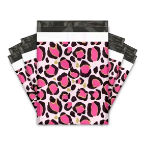 10x13 Pink Leopard Print Poly Mailers Shipping Envelopes Premium Printed Bags