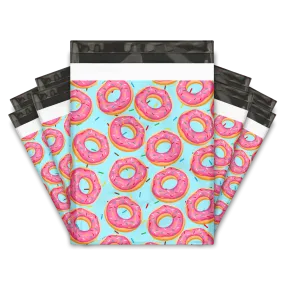 10x13 Sprinkled Donuts Designer Poly Mailers Shipping Envelopes Premium Printed Bags