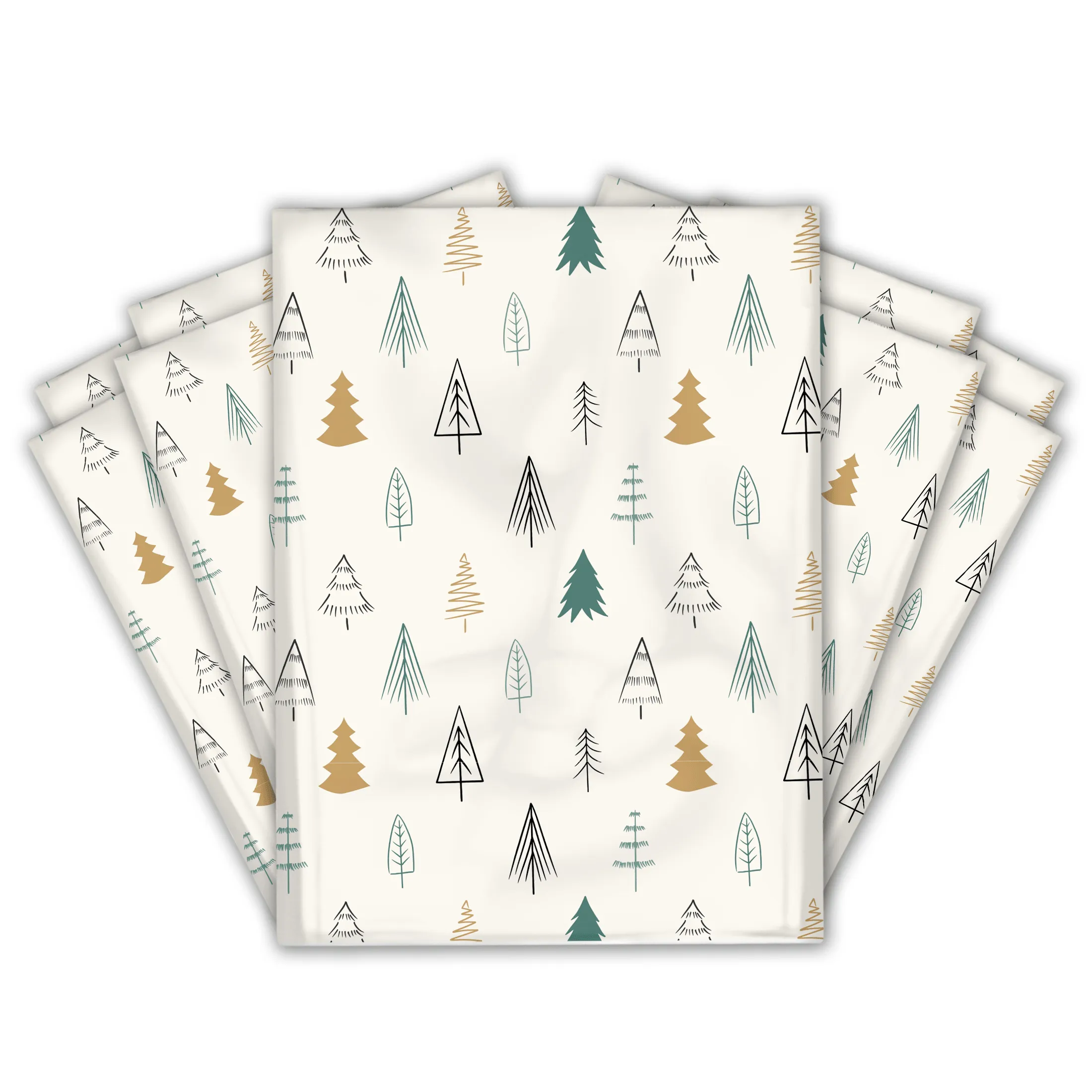 12x15" Fir Trees Designer Poly Mailers Shipping Envelopes Premium Printed Bags