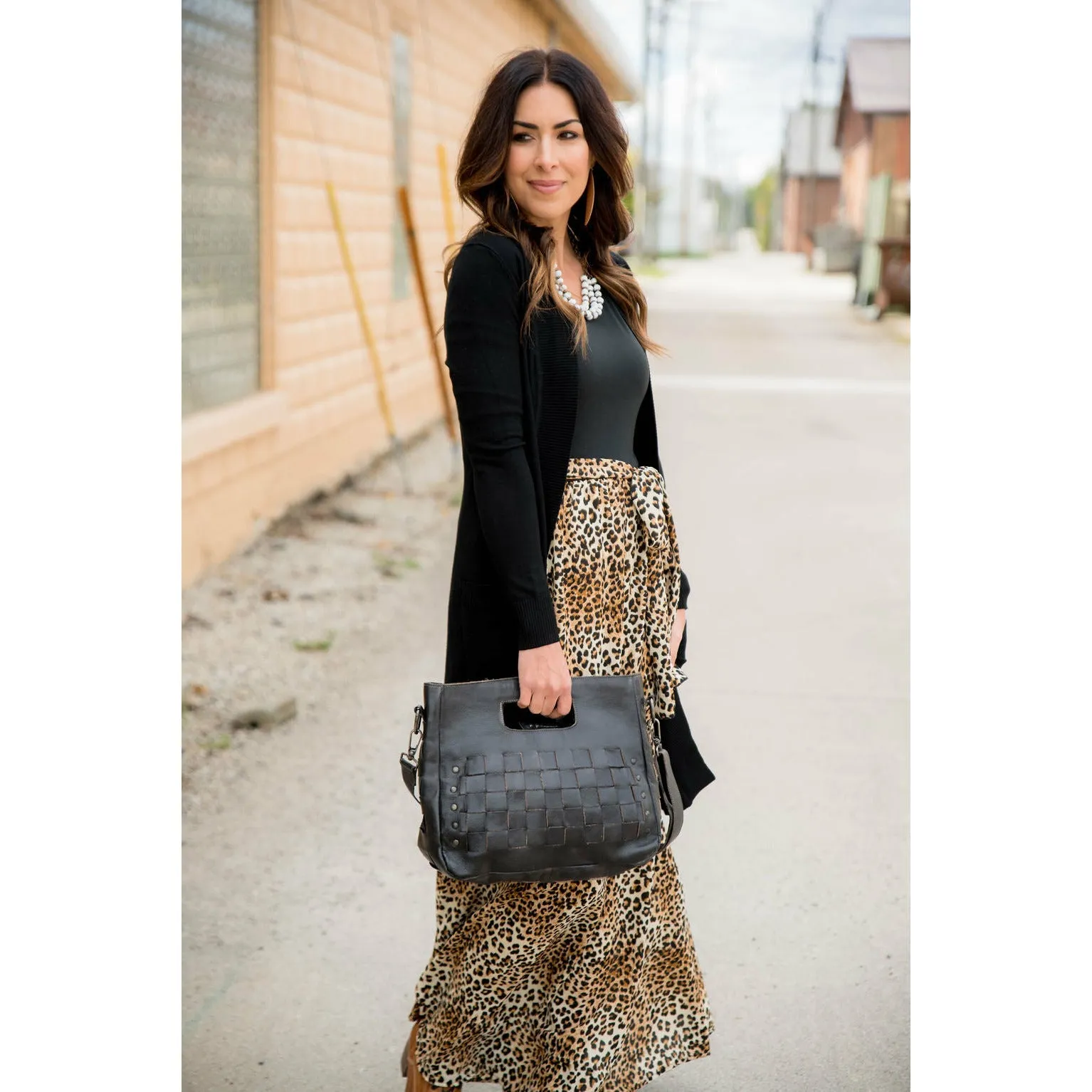 3/4 Sleeve Leopard Bottom Maxi