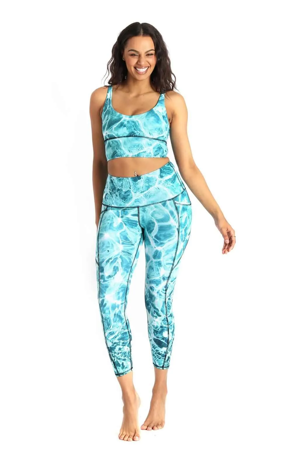 7/8 Boundless Legging with Pockets in Pool Party