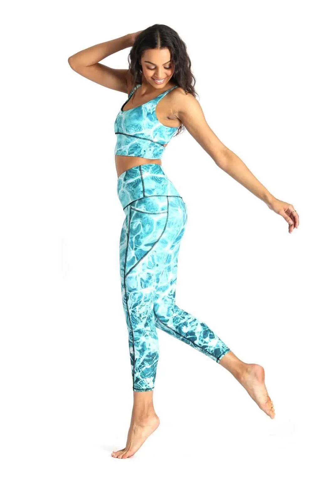 7/8 Boundless Legging with Pockets in Pool Party