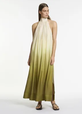 Acacia Haze Halter Maxi Dress - Eucalyptus