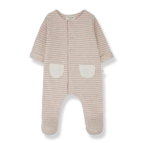 ADRIA jumpsuit w/feet - nude