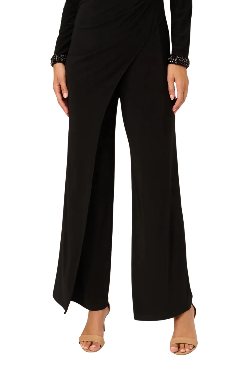 Adrianna Papell jersey asymeetric neck jumpsuit