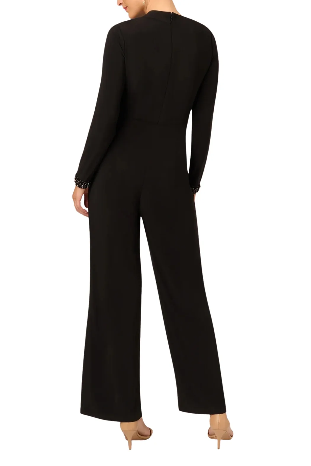 Adrianna Papell jersey asymeetric neck jumpsuit