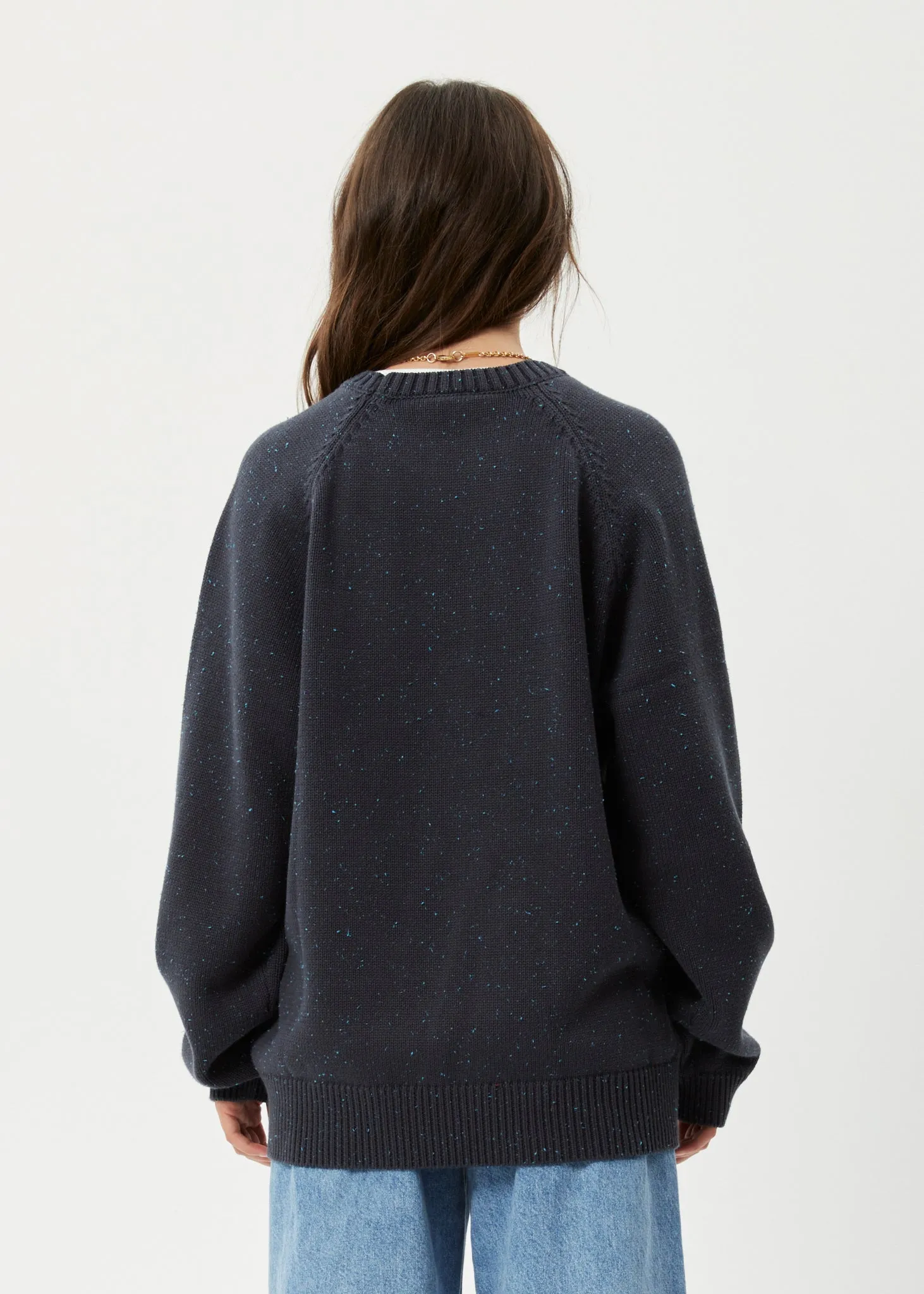 AFENDS Unisex Solace - Unisex Knit Crew Neck Jumper - Charcoal