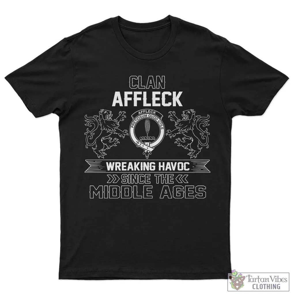 Affleck Family Crest 2D Cotton Men's T-Shirt Wreaking Havoc Style