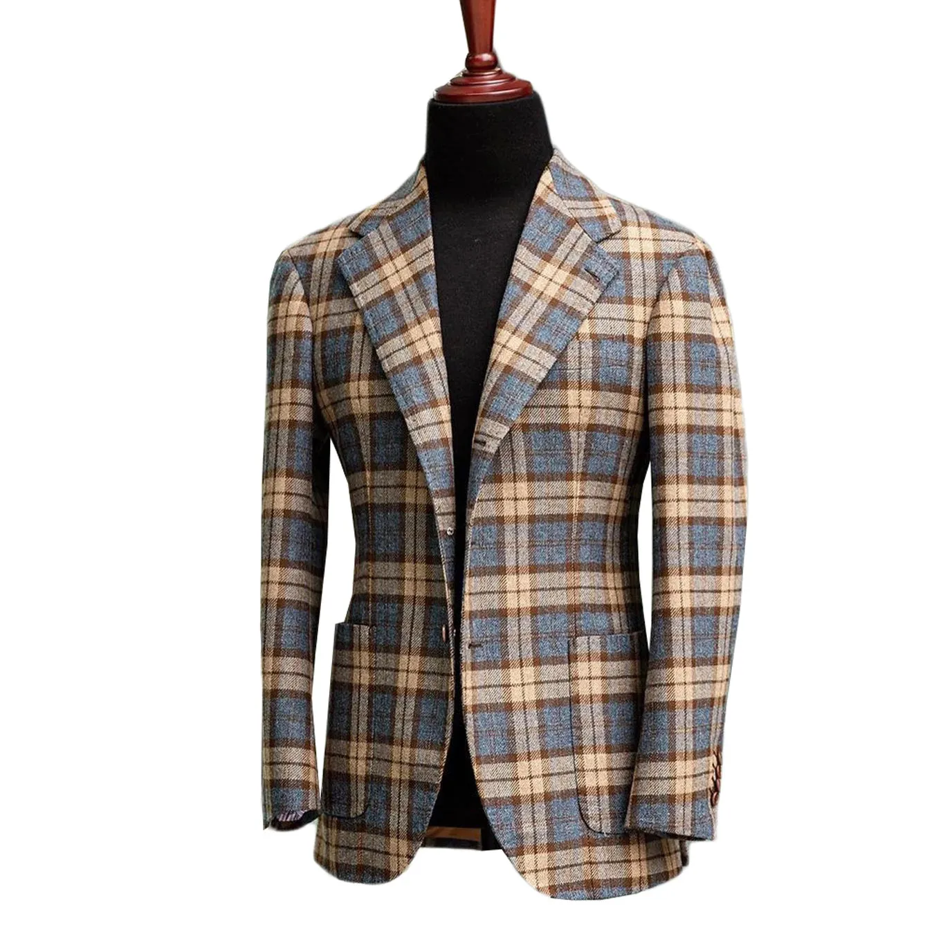 Aidase Plaid Wedding Suit Coat For Men Slim Fit Single Breasted Overcoat Business Office Jacket Custom Made Only Blazer