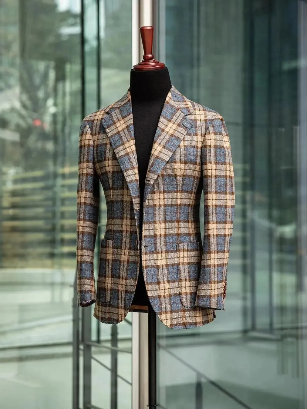 Aidase Plaid Wedding Suit Coat For Men Slim Fit Single Breasted Overcoat Business Office Jacket Custom Made Only Blazer