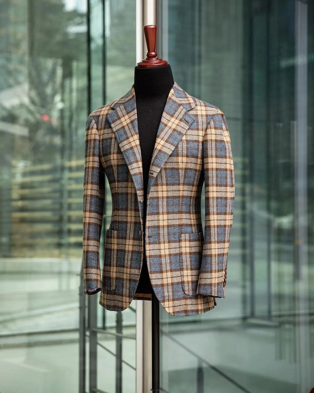 Aidase Plaid Wedding Suit Coat For Men Slim Fit Single Breasted Overcoat Business Office Jacket Custom Made Only Blazer