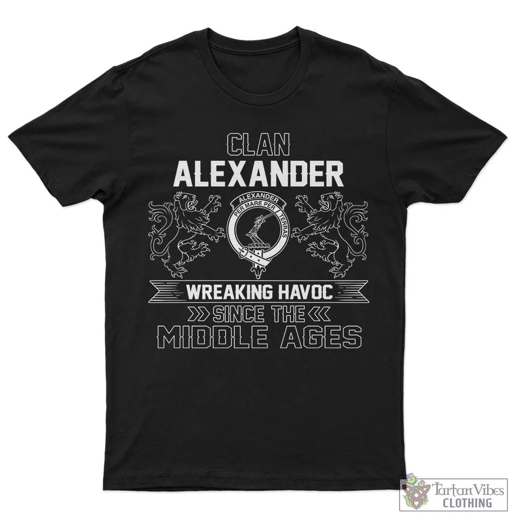 Alexander Family Crest 2D Cotton Men's T-Shirt Wreaking Havoc Style