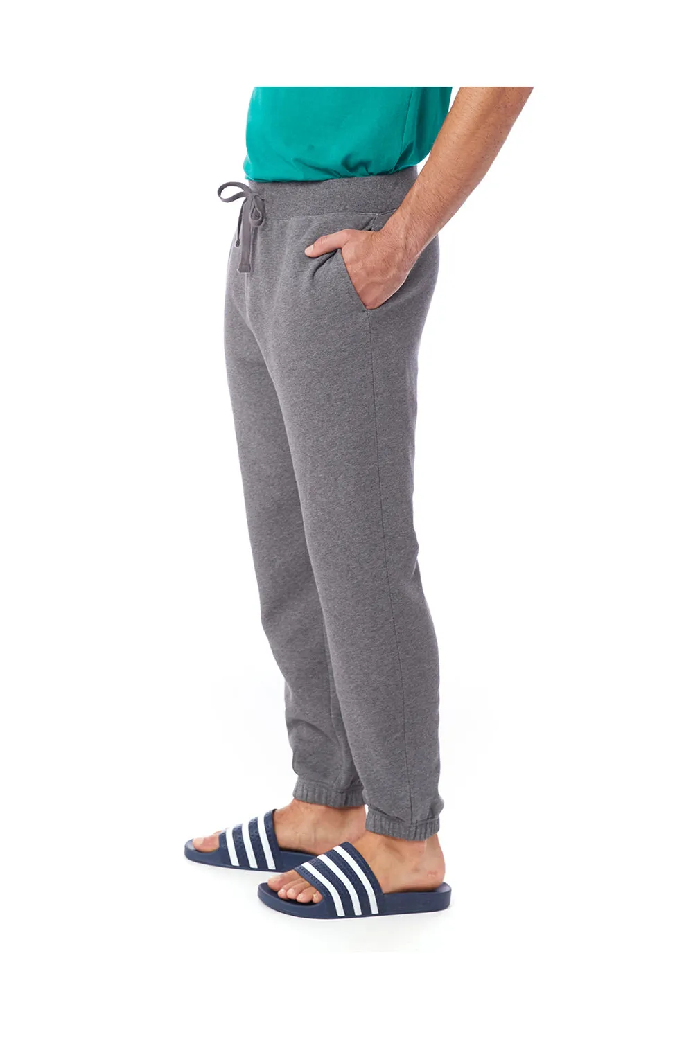 Alternative Mens Eco Cozy Fleece Sweatpants w/ Pockets - Heather Dark Grey