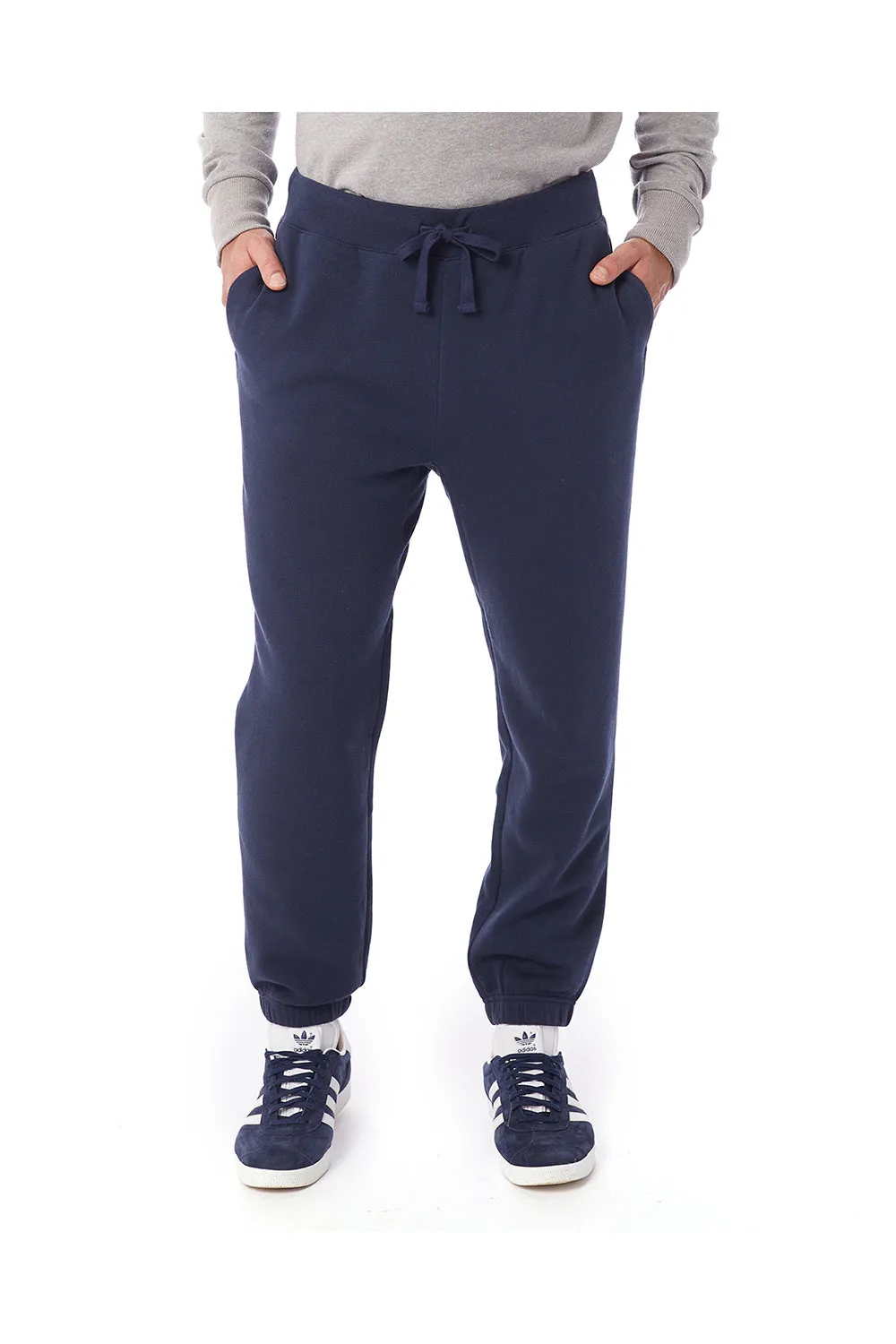 Alternative Mens Eco Cozy Fleece Sweatpants w/ Pockets - Midnight Navy Blue