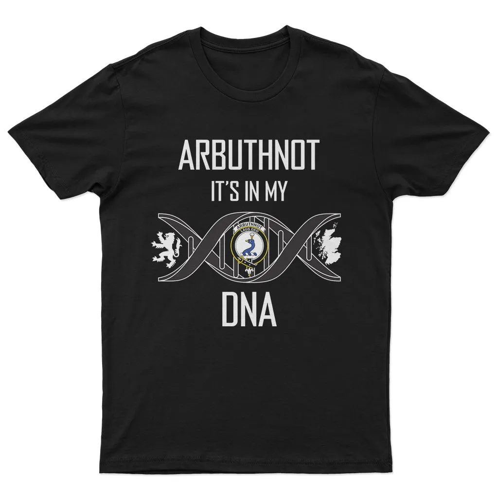 Arbuthnot Family Crest DNA In Me Mens Cotton T Shirt