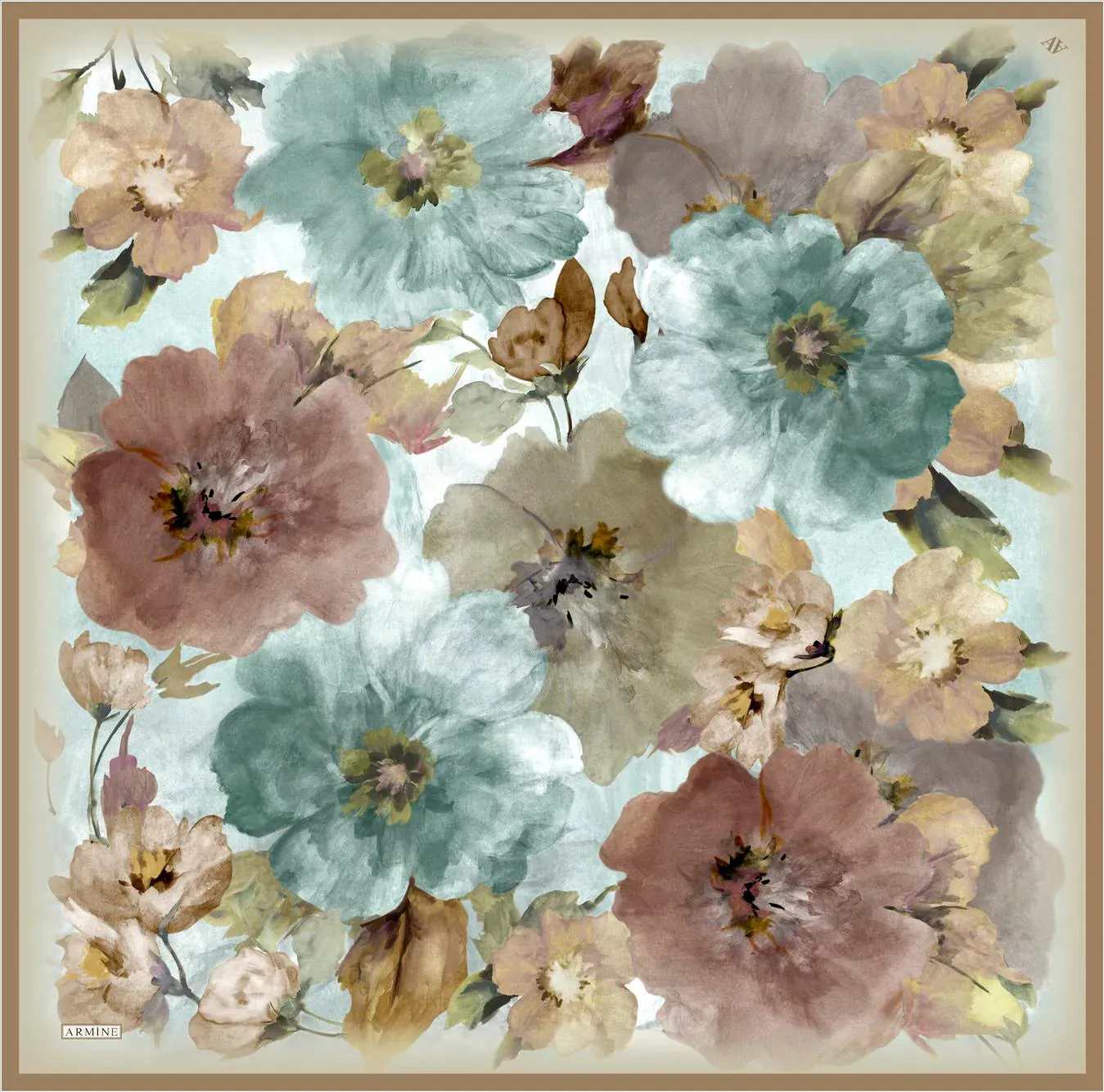 Armine Dreamy Floral Silk Scarf No. 33