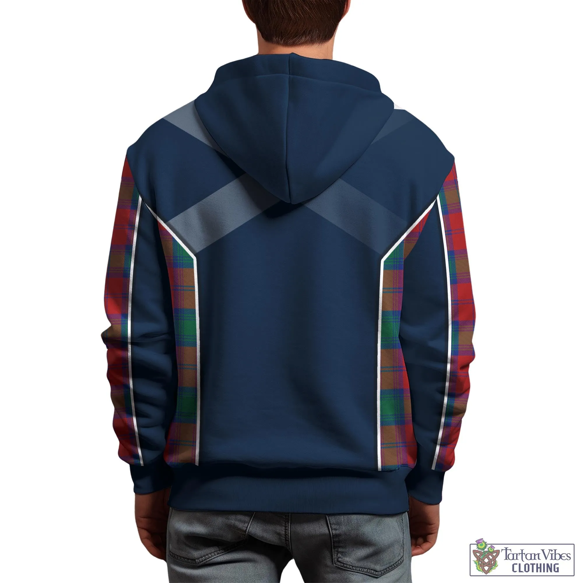 Auchinleck (Affleck) Tartan Hoodie with Family Crest and Lion Rampant Vibes Sport Style