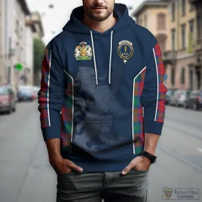 Auchinleck (Affleck) Tartan Hoodie with Family Crest and Lion Rampant Vibes Sport Style