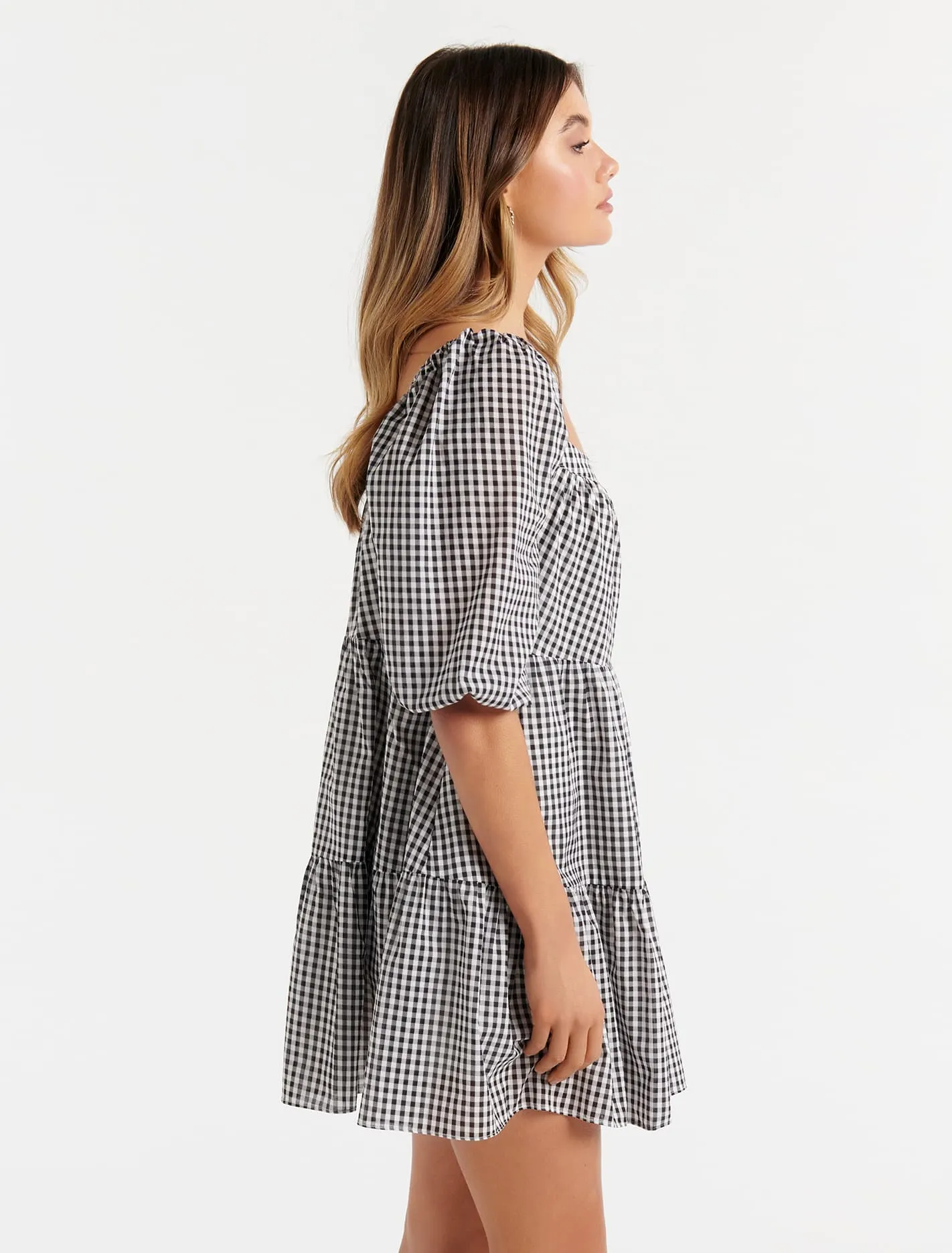 Bailey Gingham Smock Dress