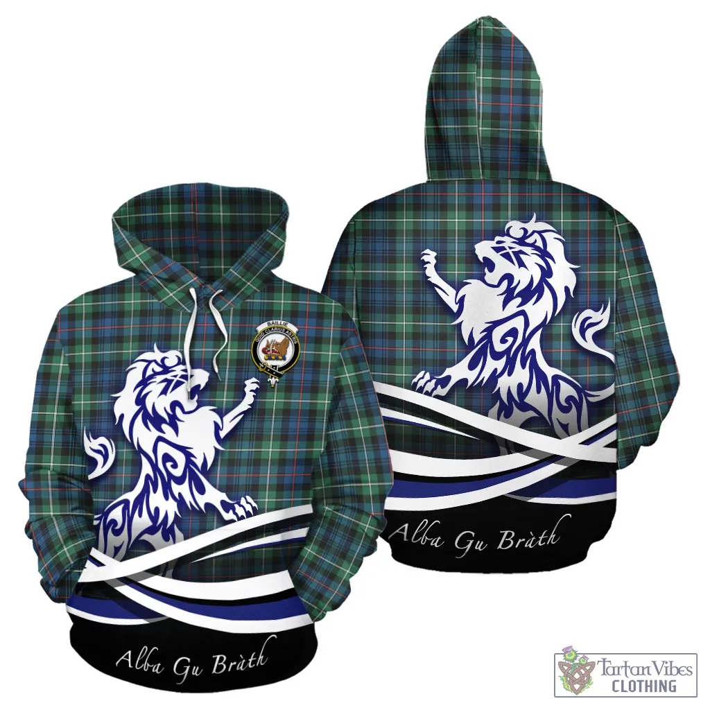 Baillie Ancient Tartan Hoodie with Alba Gu Brath Regal Lion Emblem