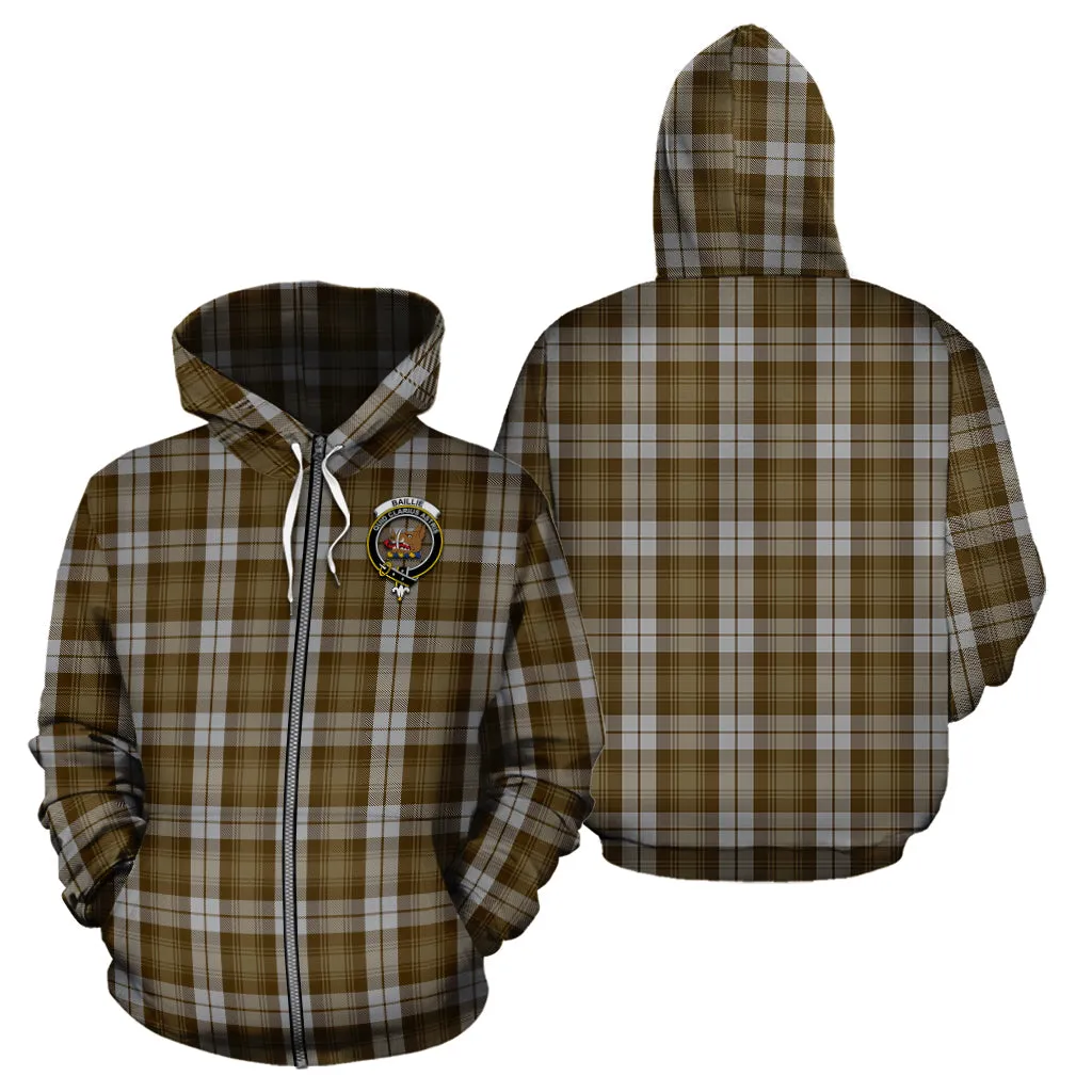 Baillie Dress Tartan Hoodie with Family Crest