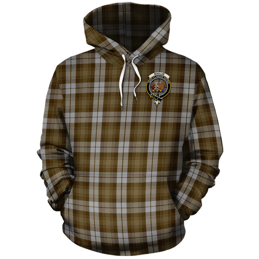 Baillie Dress Tartan Hoodie with Family Crest