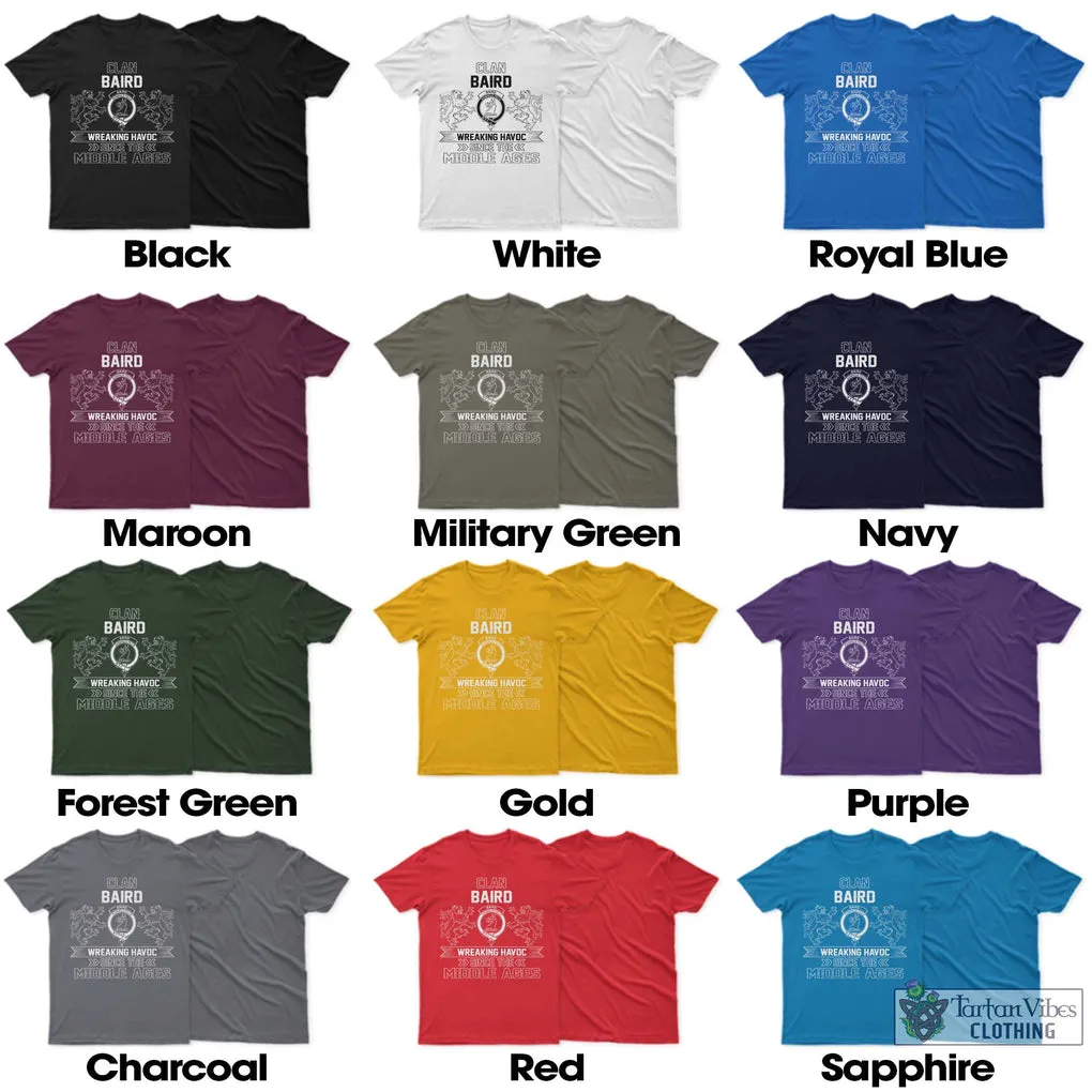 Baird Family Crest 2D Cotton Men's T-Shirt Wreaking Havoc Style