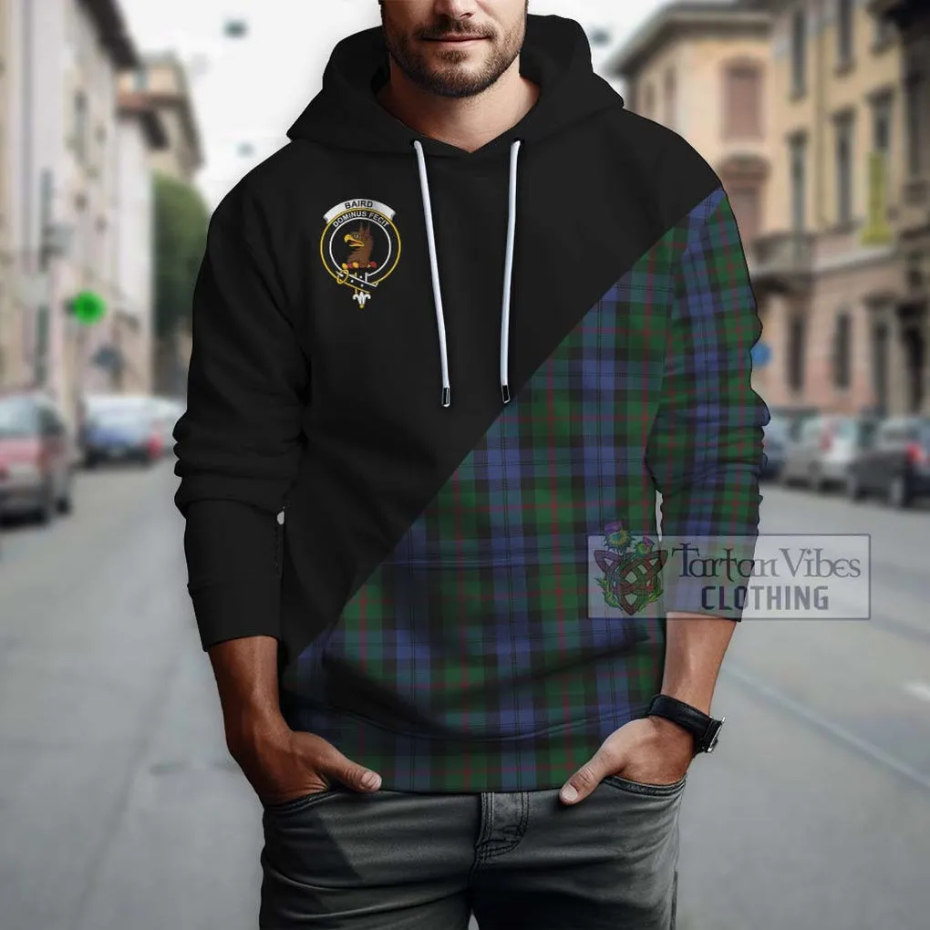 Baird Tartan Hoodie with Family Crest and Military Logo Style