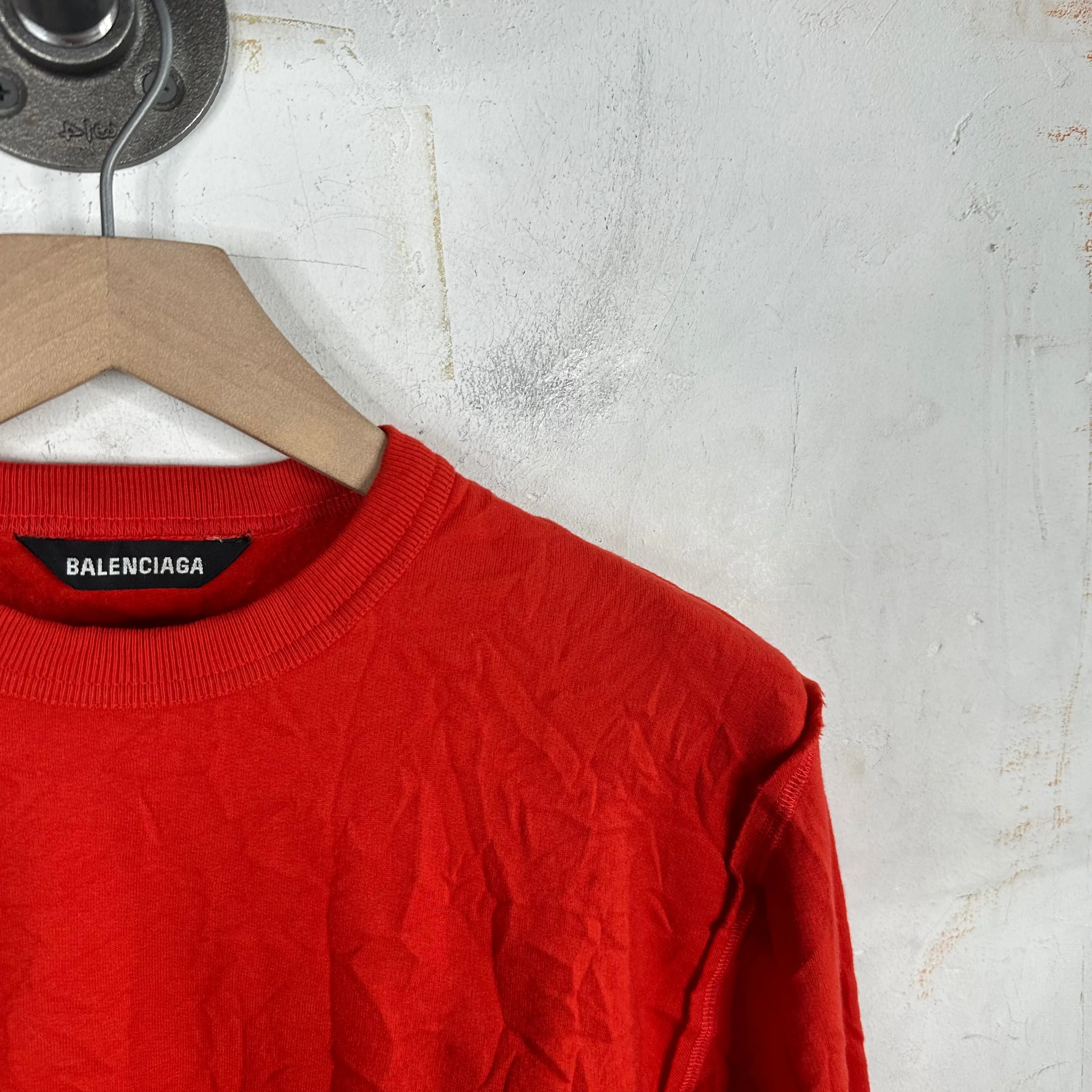 Balenciaga Sample Wrinkled Red L/S Sweater