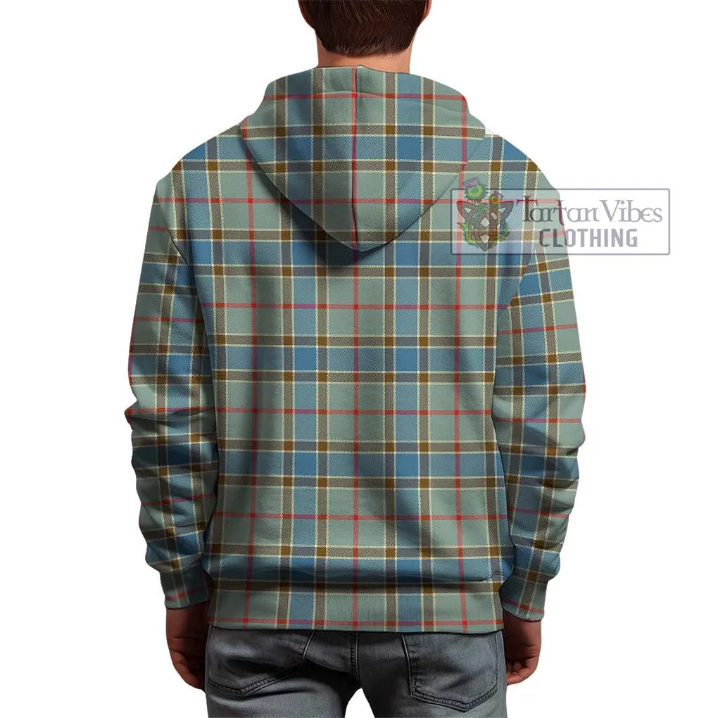 Balfour Blue Tartan Hoodie with Family Crest DNA In Me Style