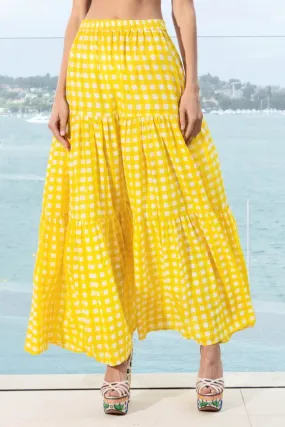 Ballet Checker Skirt in Yellow