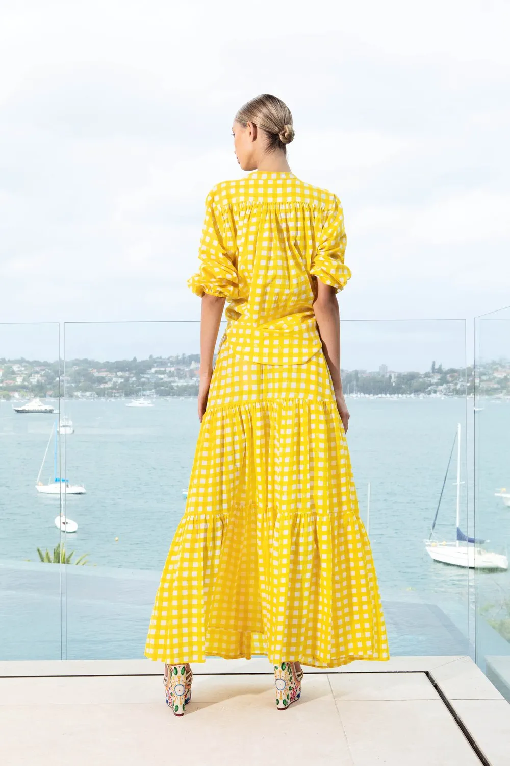 Ballet Checker Skirt in Yellow