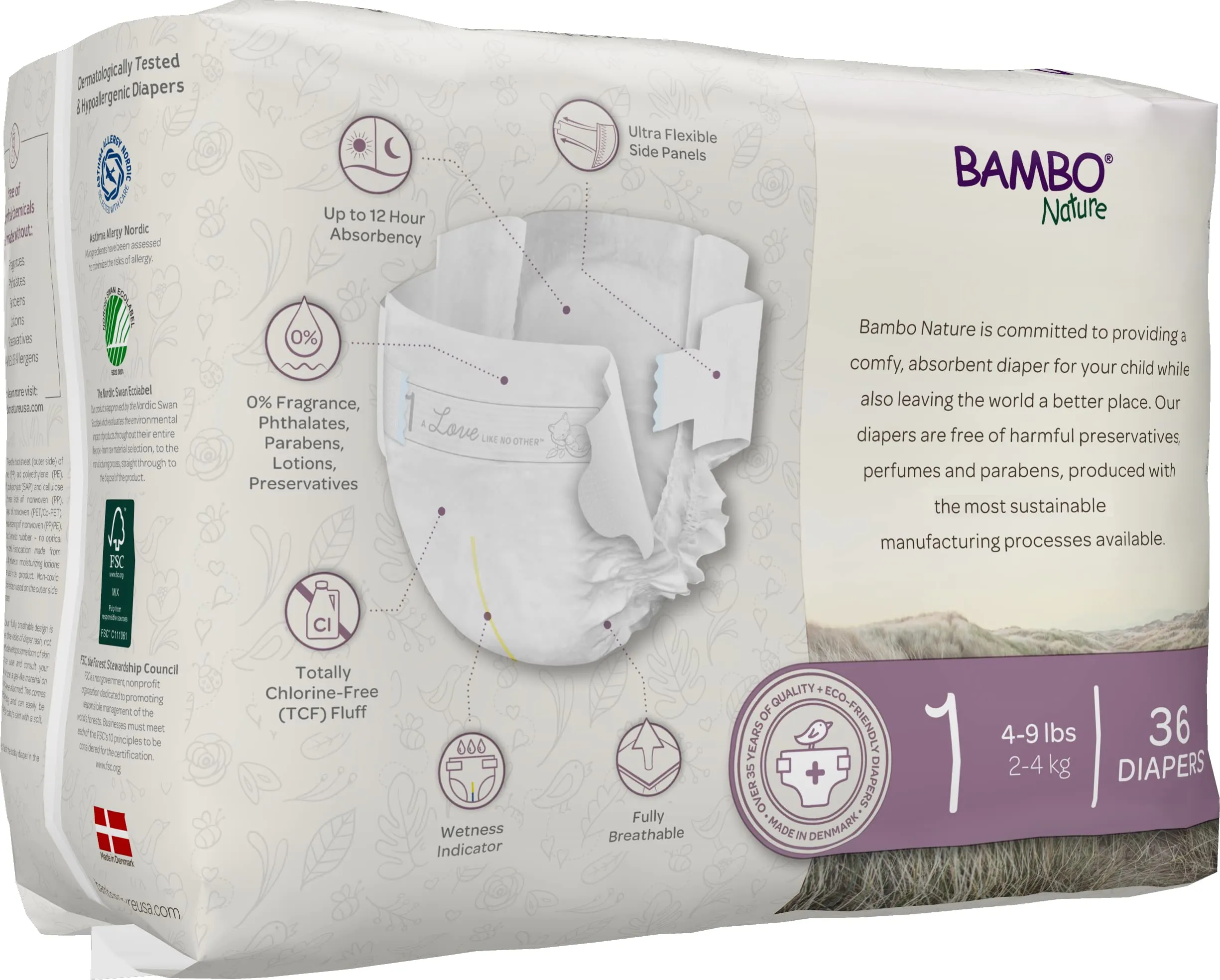 Bambo Nature Dream Baby Diapers Size 1