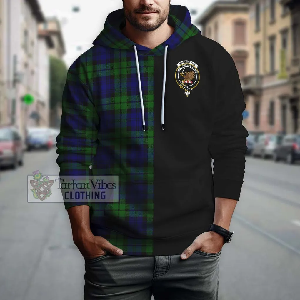 Bannatyne Tartan Hoodie with Family Crest and Half Of Me Style