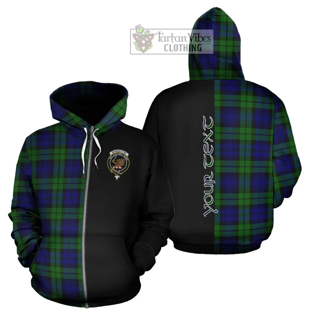 Bannatyne Tartan Hoodie with Family Crest and Half Of Me Style