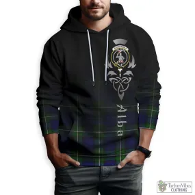 Bannerman Tartan Hoodie Featuring Alba Gu Brath Family Crest Celtic Inspired