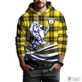 Barclay Dress Modern Tartan Hoodie with Alba Gu Brath Regal Lion Emblem