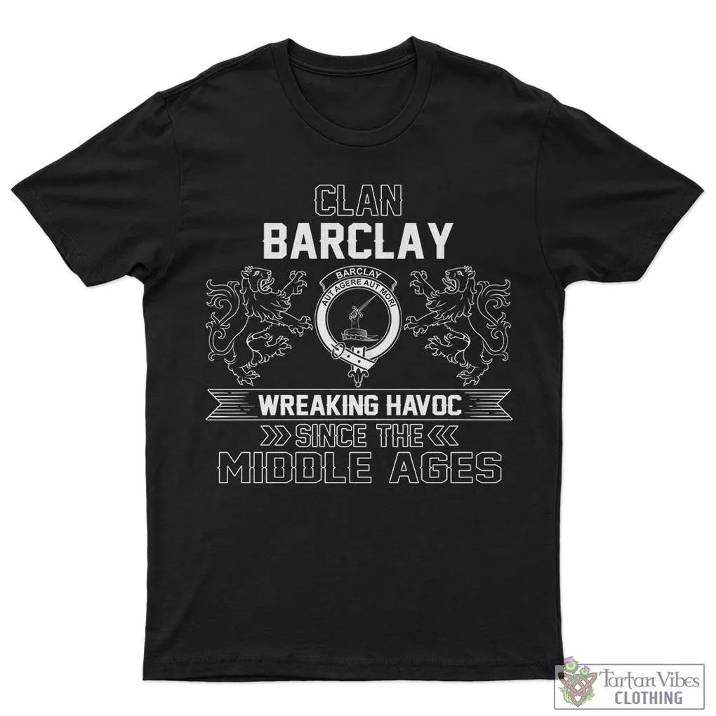 Barclay Family Crest 2D Cotton Men's T-Shirt Wreaking Havoc Style