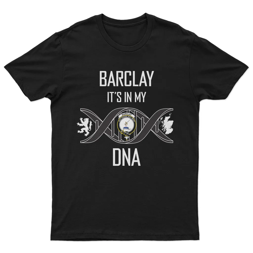 Barclay Family Crest DNA In Me Mens Cotton T Shirt