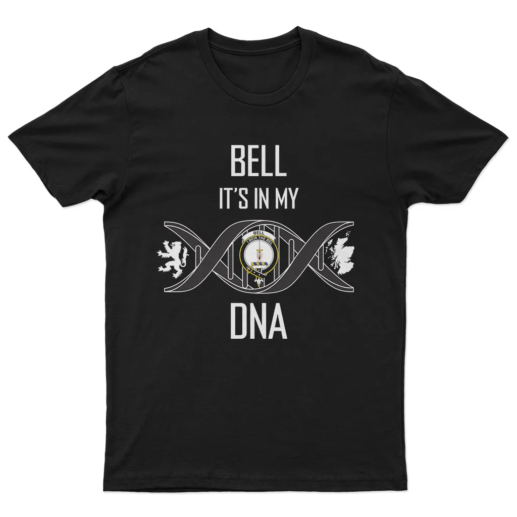 Bell Family Crest DNA In Me Mens Cotton T Shirt