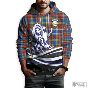 Bethune Tartan Hoodie with Alba Gu Brath Regal Lion Emblem