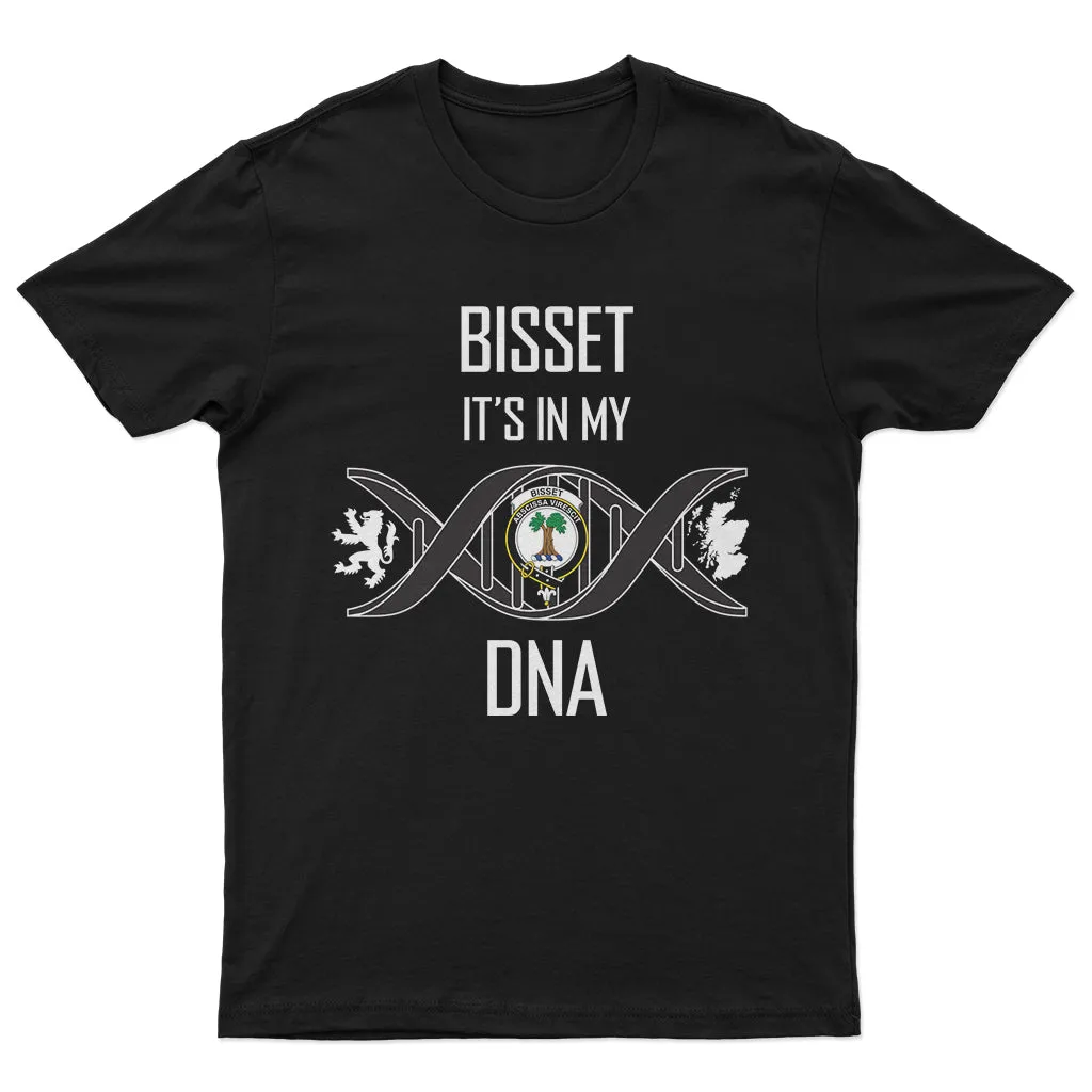 Bisset Family Crest DNA In Me Mens Cotton T Shirt