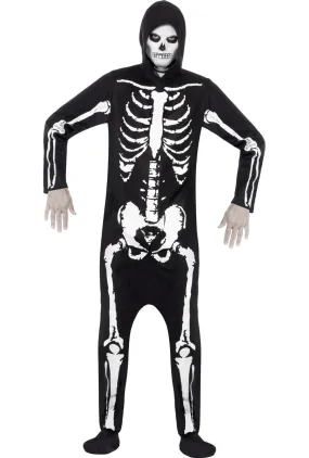 Black Hooded Skeleton Costume