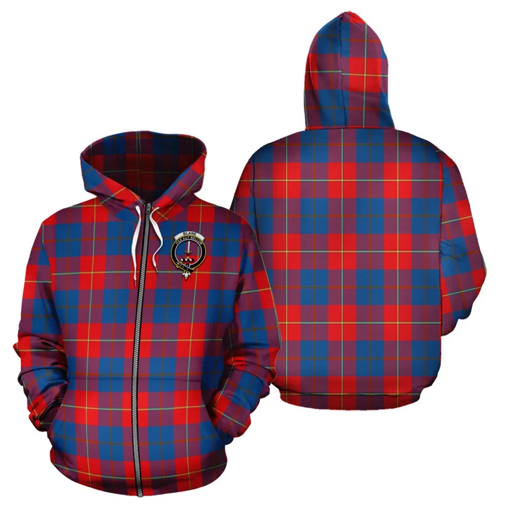 Blane Tartan Hoodie with Family Crest