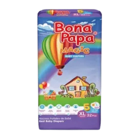 BONA PAPA MAGIC BABY DIAPERS MAXI XL-5 JUNIOR 13KG 32PCS