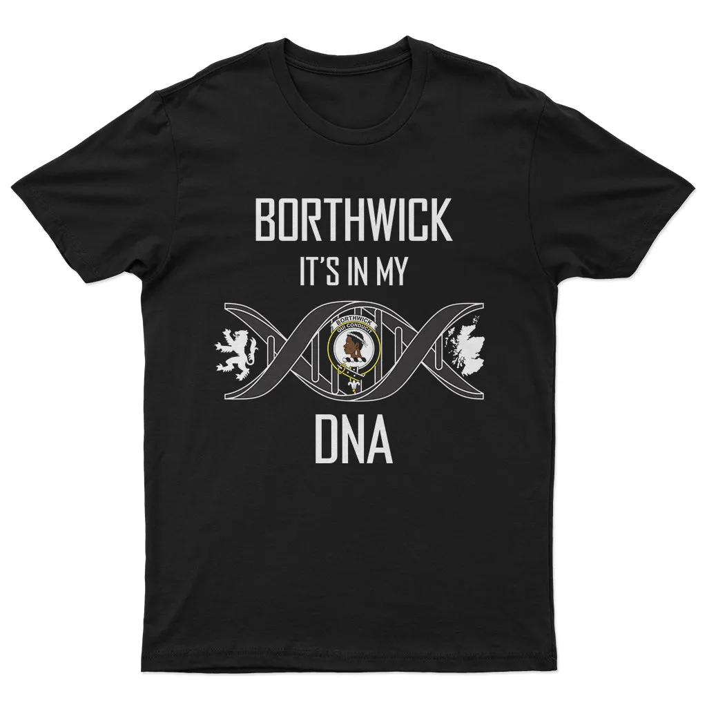 Borthwick Family Crest DNA In Me Mens Cotton T Shirt