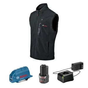 Bosch GHV12V-203XLN12 12V Max Heated Vest Kit with Portable Power Adapter - Size 3X Large