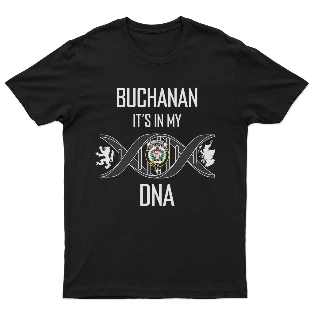 Buchanan Family Crest DNA In Me Mens Cotton T Shirt