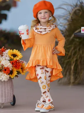 But First, Pumpkin Sweets Tunic, Legging and Scarf Set